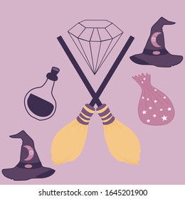 magic elements in a vector illustration,perfect to use on the web or in print