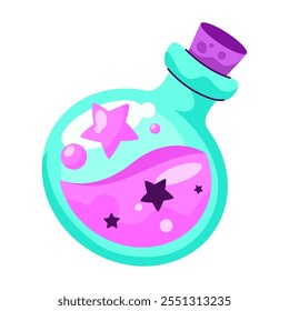 magic elixir bottle icon isolated