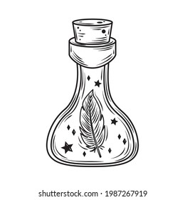 magic elixir bottle sketch style