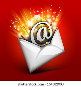 Magic email concept for holiday