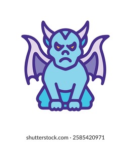 Magic enchanted gargoyle vector illustration