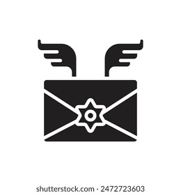 Magic Envelope Filled Icon Vector Illustration