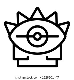 Magic eye amulet icon. Outline magic eye amulet vector icon for web design isolated on white background