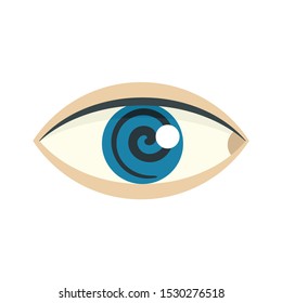Magic eye hypnosis icon. Flat illustration of magic eye hypnosis vector icon for web design