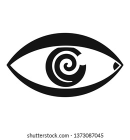 Magic eye hypnosis icon. Simple illustration of magic eye hypnosis vector icon for web design isolated on white background