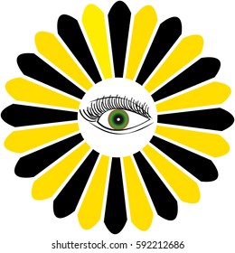Magic eye on white background. Vector illustration.
