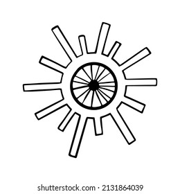 Magic Eye Symbol. Sketch of All Seeing Eye. Spirituality, alchemy, occultism, masonic design element. Isolated vector illustration