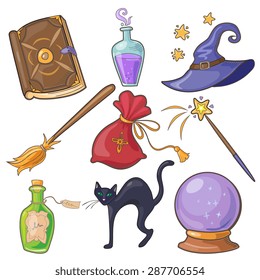 Magic and fairy tale Vector icon and illustrations