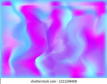 Magic Fairy and Unicorn background with bright rainbow mesh. Multicolor backdrop in girly pink, violet and blue colors. Fantasy holographic pattern with blurs and sparkles.