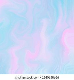 Magic Fairy and Unicorn background with light pastel rainbow mesh. Multicolor backdrop in girly pink, violet and blue colors. Fantasy holographic pattern with blurs and waves.