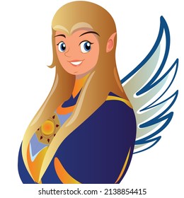 Magic Fairy with wings and sunblow amulette