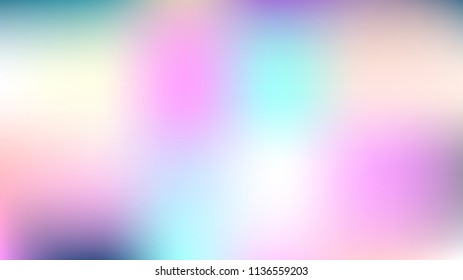 Magic Fairytale Holographic Vector Background. Dreamy Vibrant Pink, Purple Mesh Gradient Overlay. Fantasy Holographic Iridescent Pearlescent Wallpaper. Cosmic Horizontal Poster or Banner Background.