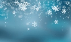 Magic Falling Snow Flakes Wallpaper. Snowstorm Speck Freeze Particles. Snowfall Weather White Teal Blue Pattern. Vivid Snowflakes February Theme. Snow Cold Season Scenery.