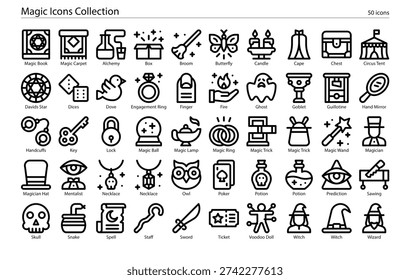 Magic Fantasy and Illusion Icons