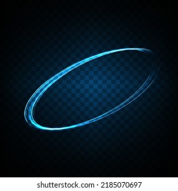 Magic fantasy portal. Futuristic teleport. light effect. Blue candles beams of a night scene with sparks on a transparent background. Empty podium light effect. Dance floor in a disco club. Vector
