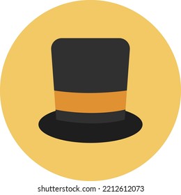 Sombrero de moda mágico, ilustración, vector sobre fondo blanco.