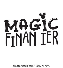 magischer Finanzhintergrund inspirierende Zitate typografischer Schriften Design