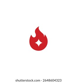 Magic fire logo icon flat vector design