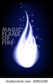 Magic flame of fire. Vector illustration