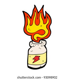 dibujos animados de botellas de píldoras inflamatorias mágicas