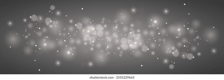 Magic flash and bokeh explosion, glitter and dust light effect.