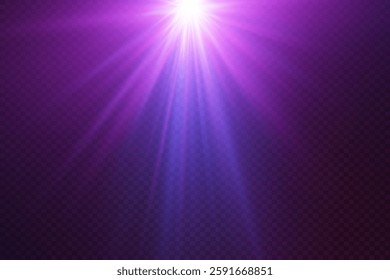 Magic flash of star and lens light rays, spark explosion, line effect.