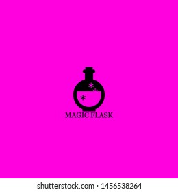 magic flask icon sign signifier vector