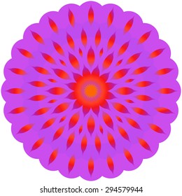 Magic flower (motion illusion). Round pattern.