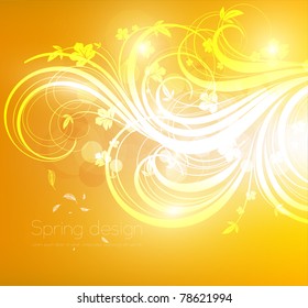 Magic flower vector for summer design. With sun shine. Eps 10.