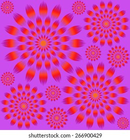 Magic flowers (motion illusion)