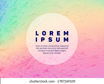 Magic flyer neon hologram texture vector background. Liquid abstract blur splashes backdrop. Stylish neon holographic gradient template for flyer design.