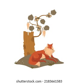Magic forest christmas cute animals