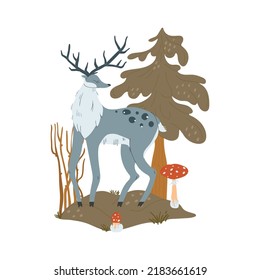 Magic forest christmas cute animals