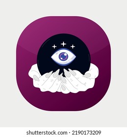 Magic and Fortune Concept Logo Design with Spell Ball in Hand