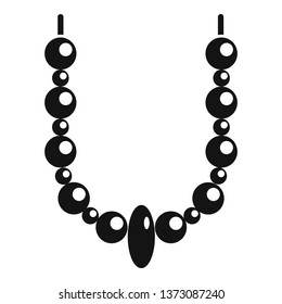 Magic fortune necklace icon. Simple illustration of magic fortune necklace vector icon for web design isolated on white background