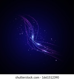 Magic futuristic light effect. Creative dynamic Illustration. Graphic concept for your design