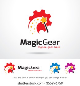 Magic Gear Logo Template Design Vector