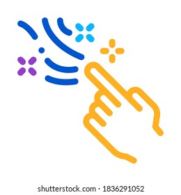 Magic Gesture Icon Vector. Outline Magic Gesture Sign. Color Isolated Contour Symbol Illustration