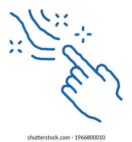 Magic Gesture sketch icon vector. Hand drawn blue doodle line art Magic Gesture sign. isolated symbol illustration