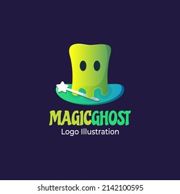 Magic ghost logo with gradient style