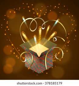 Magic gift box with a big surprise