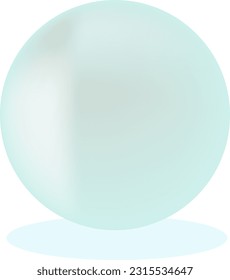 Magic glass ball isolated. Transparent realistic sphere vector