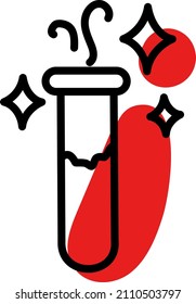 Magic glass container, illustration, vector on a white background.