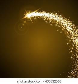  Magic Glittering Light. Shining Swirl Light. Vector Illustration.