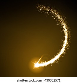  Magic Glittering Light. Shining Swirl Light. Vector Illustration.
