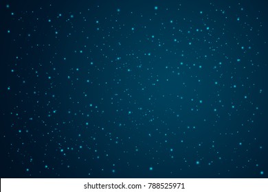 Magic glittering light stars dark blue background. Vector illustration eps 10.