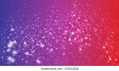 Magic glow and bokeh on a colored background