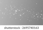 Magic glow with shimmer particles and bright light effect, transparent background. White dust with sparkling light and glowing particles, luxury bokeh background.