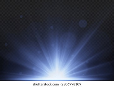 La textura brillante mágica. El polvo mágico de las estrellas se enciende en explosión sobre fondo negro. Efecto Bokeh. Efecto de movimiento rápido. Las estrellas arden de chispas. Los rayos azul mágicos vectoriales brillan con efecto luminoso.