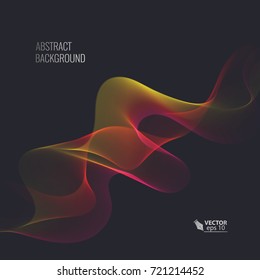Magic glowing effect on dark background for your design, abstract effect. Vector eps 10